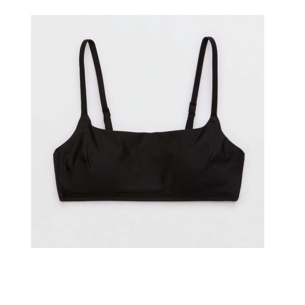 Aerie Black Scoop Bikini Top